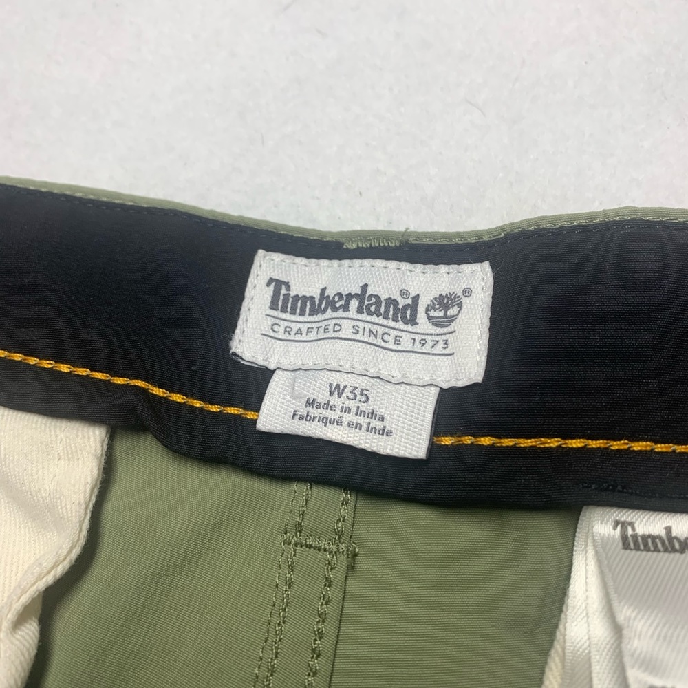 Timberland Men's Flat Front 11" Inseam Chino Cargo Hiking Short green size 35 - Picture 2 of 11